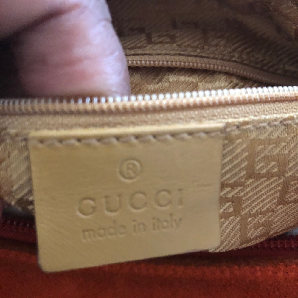 🔥Gucci Elegant Red-Orange Suede Shoulder Bag - Picture 7 of 8